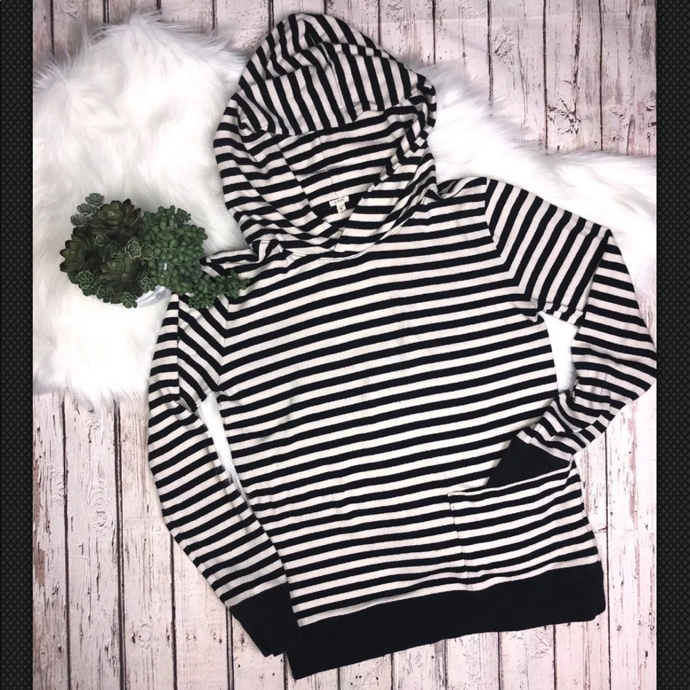 J. Crew navy striped hoodie